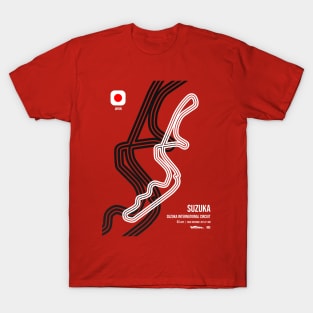 Suzuka Race Track (Red) T-Shirt